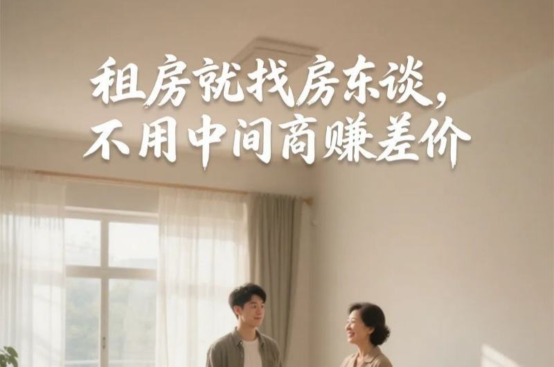 在这里，租房你可以直接找房东谈
